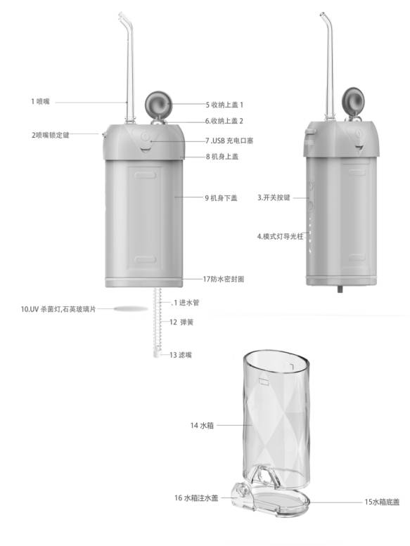 便携式冲牙器模具 图2
